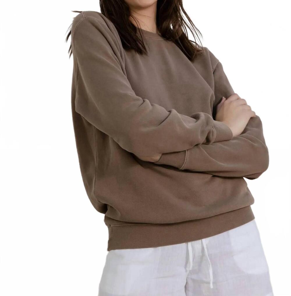 NEW BECASA crewneck sweatshirt in driftwood